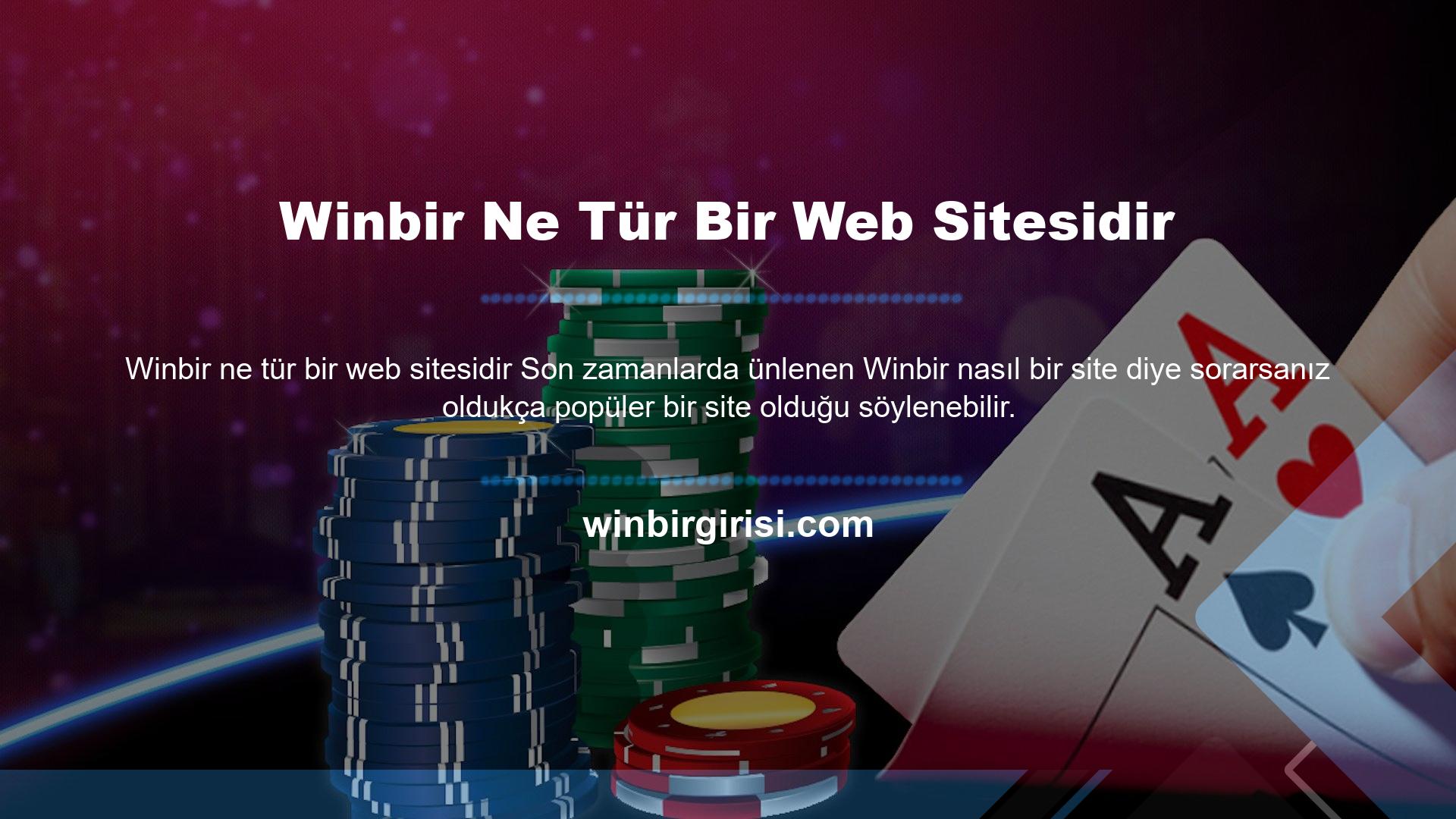Winbir Bahis neredeyse yeni bir web sitesi olmasına rağmen oldukça iyi çalıştığını söylemek gerekir